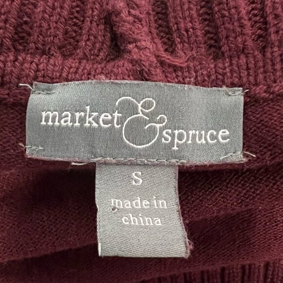 Market & Spruce Womens Cardigan Collared Long Sleeve Open Front Tight Knit S - Picture 10 of 10